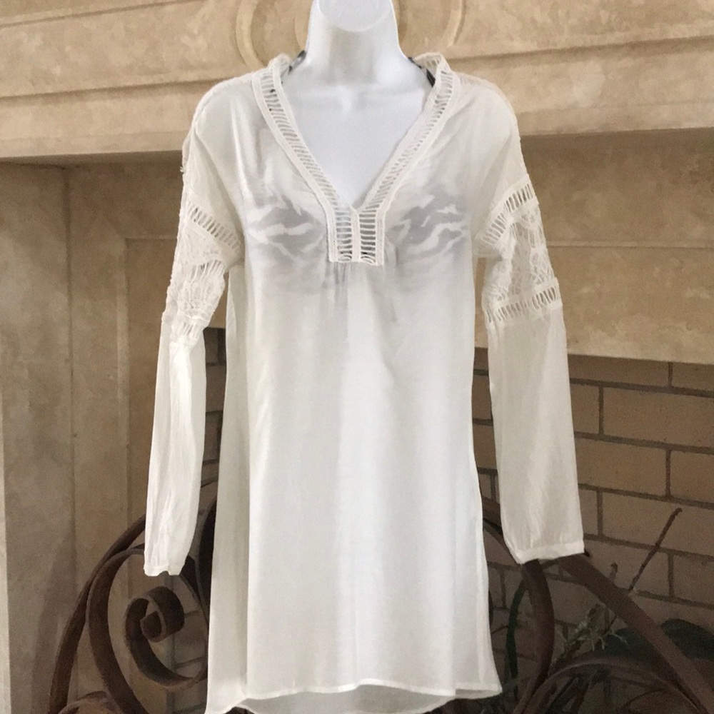 White Swimsuit Coverup